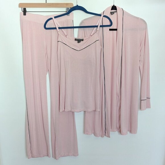 A Pea In The Pod Maternity Nursing 3 Piece Pajama Set Size Small Pink Sleepwear - Picture 1 of 15